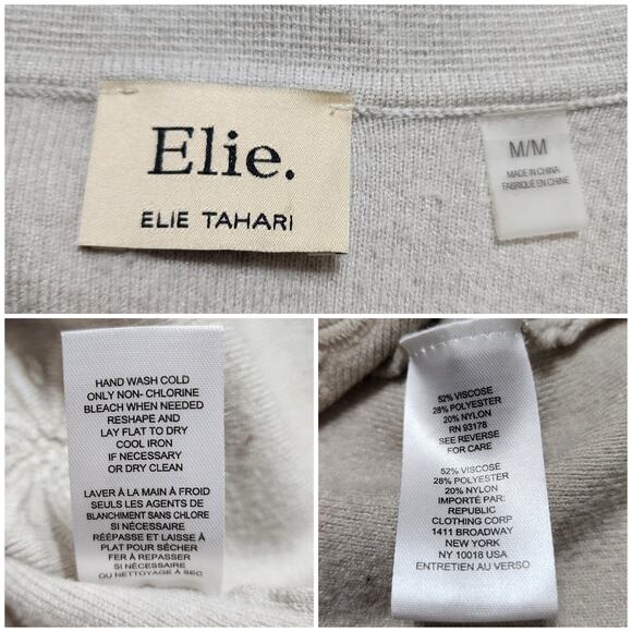 Elie Tahari Snap Front Embroidered Cardigan Jacket, Size Medium - Picture 5 of 7